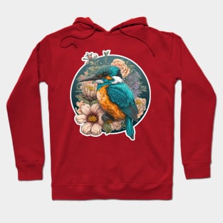 Water Colour Kingfisher Hoodie